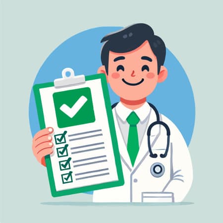 Doctor holding a checklist to help prepare for a medical visit